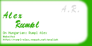 alex rumpl business card